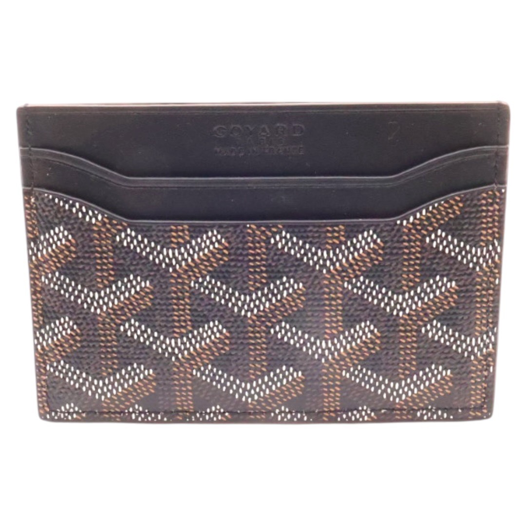【送料無料】GOYARD ゴヤール サンシュルピス カードケース ヘリンボーン ブラック イエロー パスケース 定期入れ メンズ レディース【中古】｜ブランドコミュニケーションズ