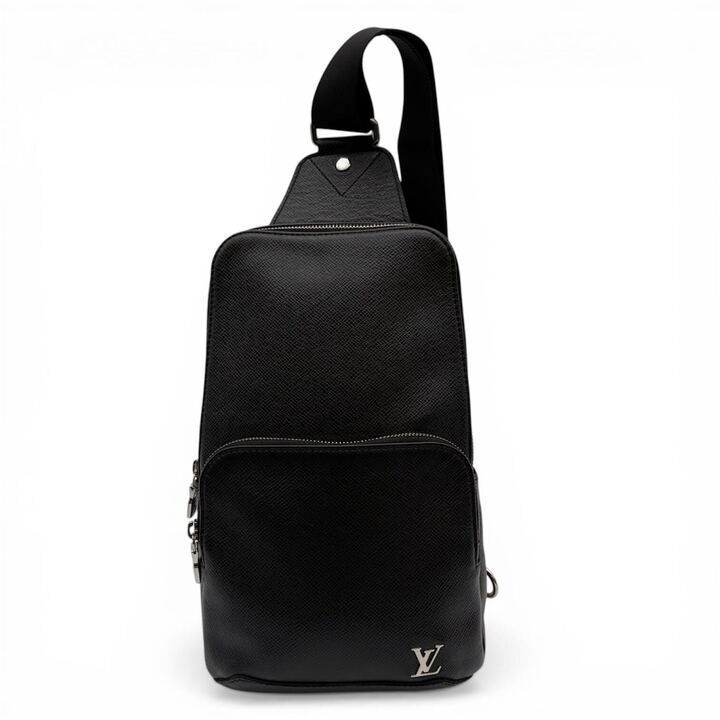 【貨物輸送無料】LOUIS VUITTON ルイヴィトン 五分五分ガ アベニュー スリングバッグ M30443 黒いこと 上半身御徒面子 ショルダーバッグ メンズ レディース【中古】
