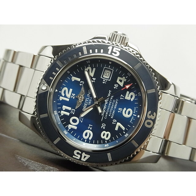 【中古】ブライトリング（BREITLING）スーパーオーシャンII　42　ブルー　ブレス仕様　Ref. A17365D1/C915