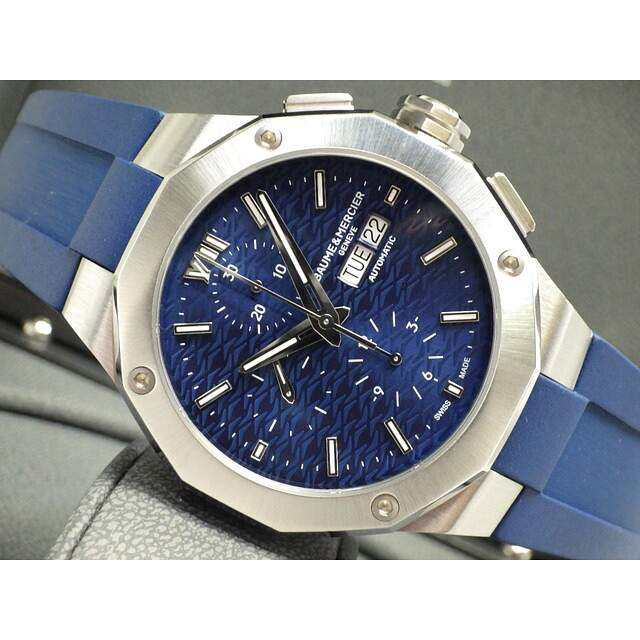 【中古】ボーム＆メルシエ（BAUME\u0026MERCIER）リビエラ クロノグラフ 青み M0A10623 未当て嵌める