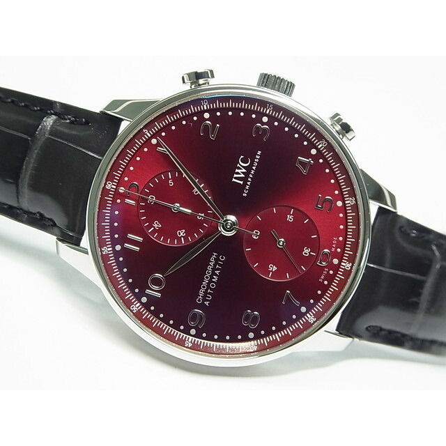 【中古】IWC(アイダブリューシー)ポルトギーゼ・クロノグラフ レッド IW371616 正規品|ティッケン店