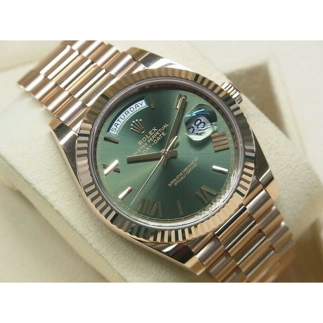 希少 ROLEX ロレックス ネクタイ グリーン 新品)ROLEX ロレックス デイデイト 118208 グリーン OYブレス