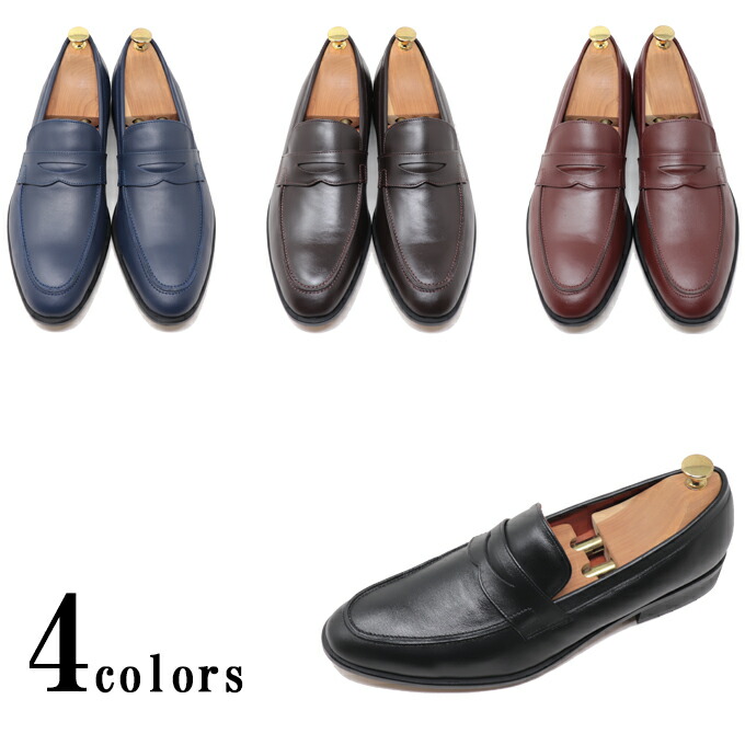 楽天市場】送料無料 【新作】ハンドメイド 本革 メンズ ローファー