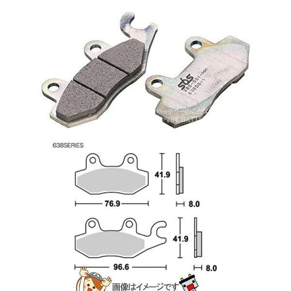 777-0638091 キタコ SBS ブレーキパッド 638DS-1 300NINJA (R)｜バッテリーのことならTHE BATTERY