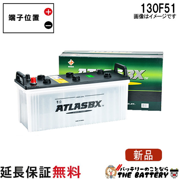 【24ヶ月保証付】130F51 ATLAS アトラス 自動車 用 JIS 日本車用 バッテリー 互換 だんじり 神輿