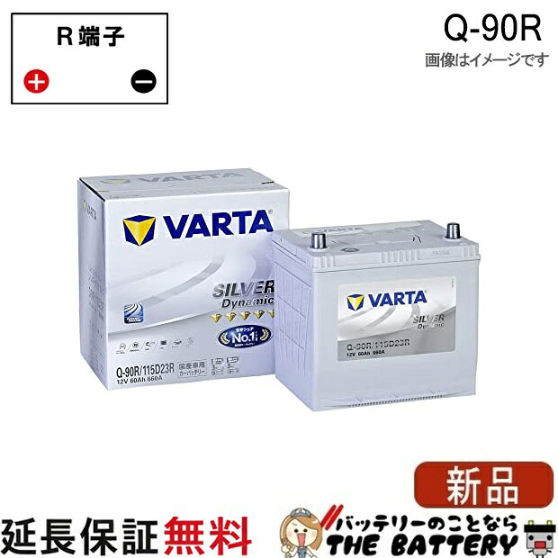 Q90R 115D23R 自動車 バッテリー アイドリングストップ車 対応 韓国製 バルタ Varta Silver ELJVS115D23R