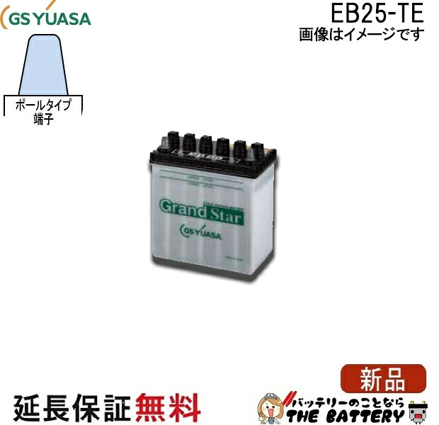 保証付 EB25 TE ポール端子 蓄電池 自家発電 GS YUASA ユアサ 小形電動車用鉛蓄電池