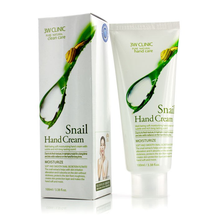 3W Clinic Hand Cream - Snail 3Wクリニック ハンドクリーム - スネイル（かたつむり） 100ml/3.38oz