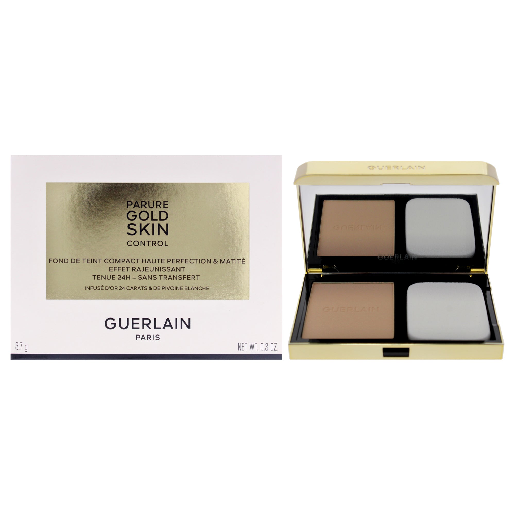 Guerlain Parure Gold Skin Control Matte Compact Foundation - 1N Very Light Skin with Neutral Beige Undertones by Guerlain for Women - 0.3 oz Foundation (Refillable) 13,549円