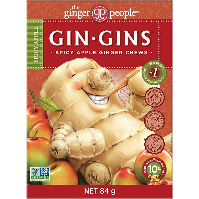 The Ginger People Gin Gins Ginger Candy Chews Spicy Apple 12x84g 9,989円