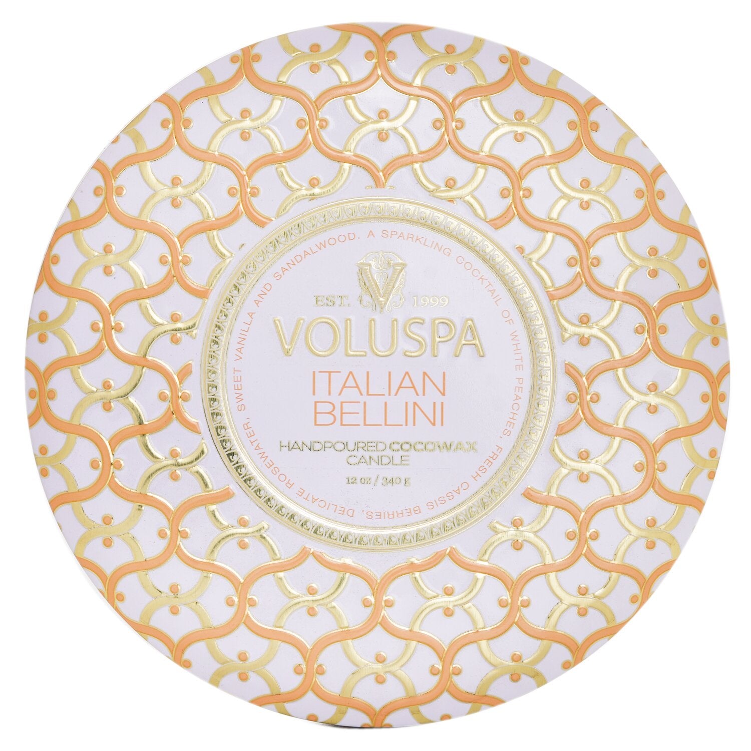 【月間優良ショップ受賞】 Voluspa 3 Wick Decorative Tin Candle - Italian Bellini ボルスパ 3 Wick Decorative Tin Candle - Italian Bellini 3 送料無料 海外通販 4,735円