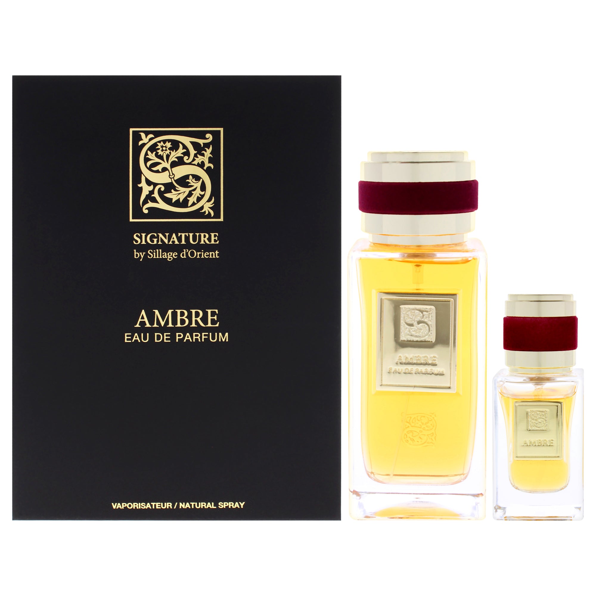 Sillage dOrient Amber by Sillage dOrient for Men - 3 Pc Gift Set 3.4oz EDP Spray, 0.5oz EDP Spray, Funnel|The Beauty Club