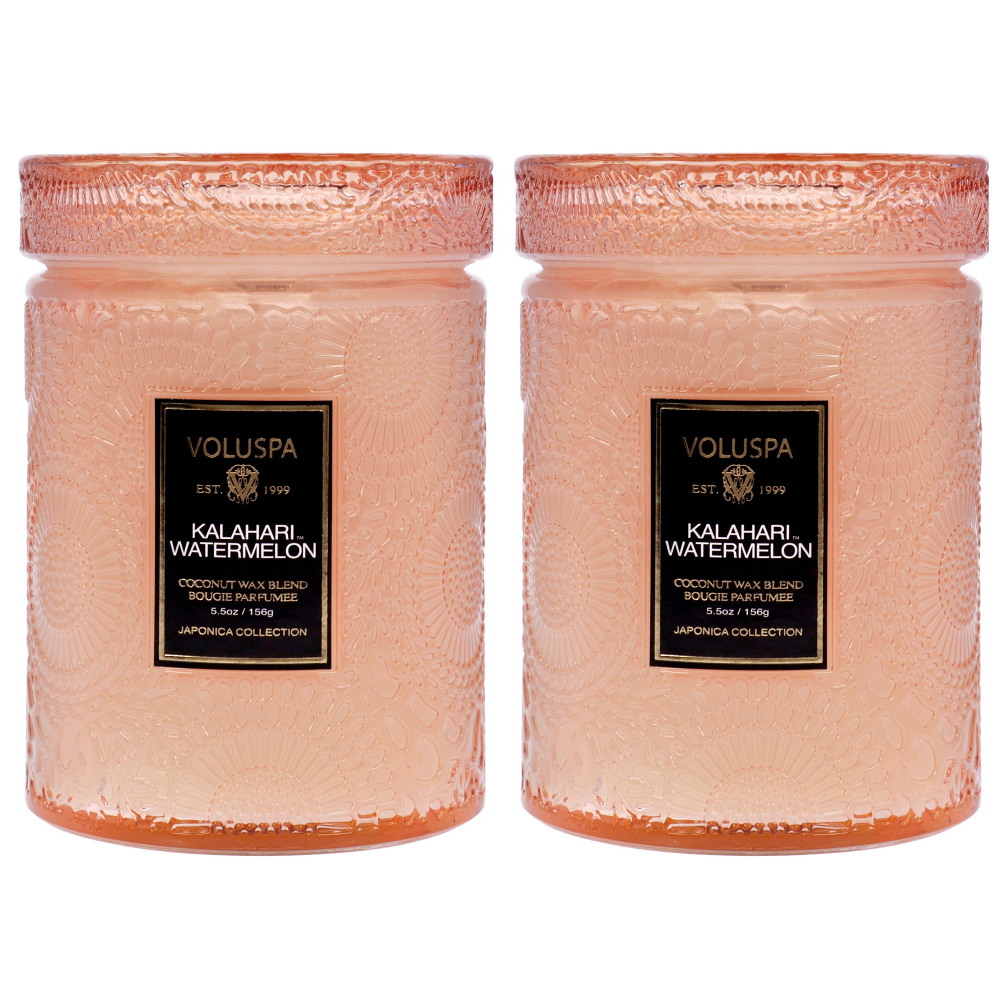 Voluspa Kalahari Watermelon - Small by Voluspa for Unisex - 5.5 oz Candle - Pack of 2｜The Beauty Club