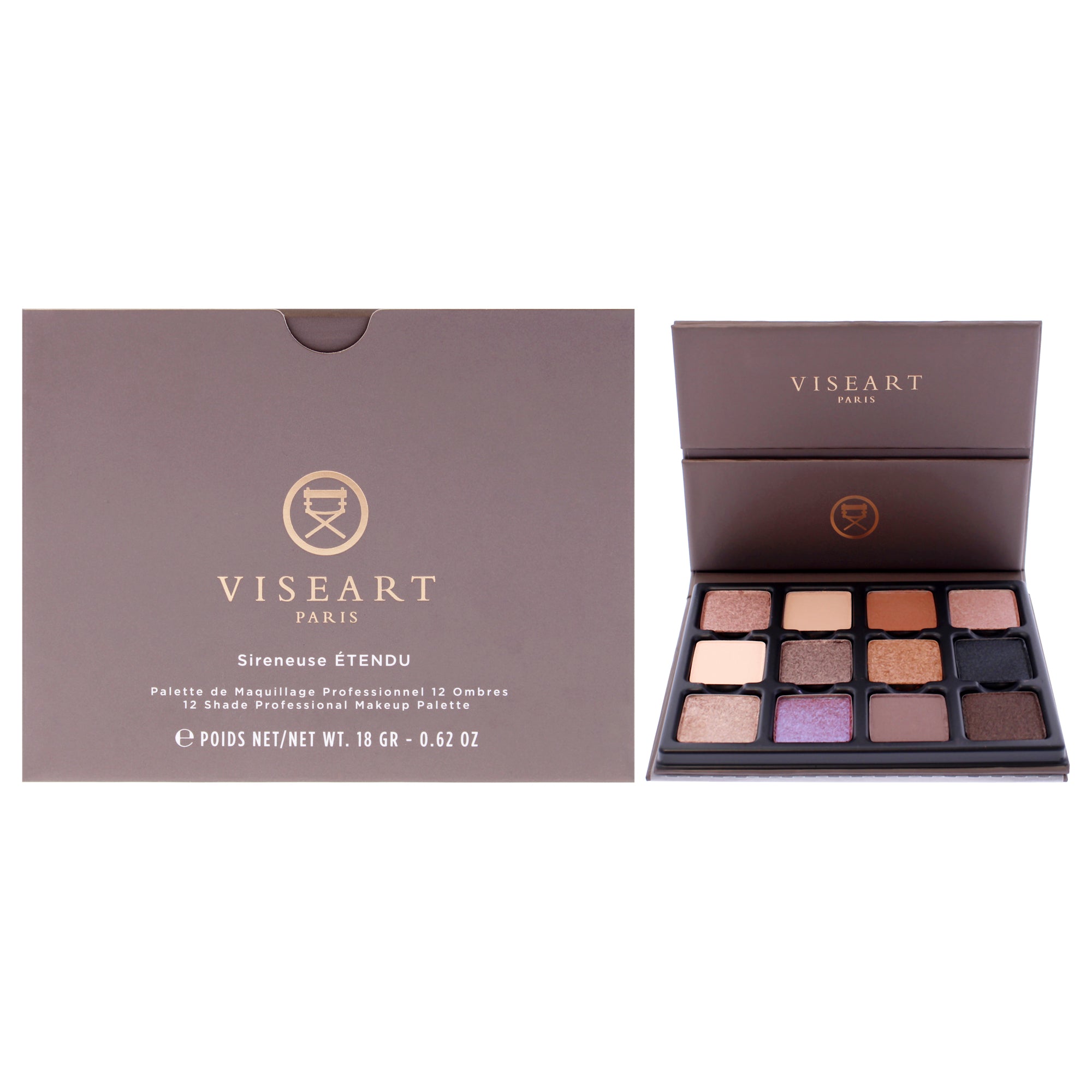 Viseart Paris Visepro 12 Shade Eyeshadow Palette - Sireneuse by Viseart Paris for Women - 0.62 oz Eye Shadow