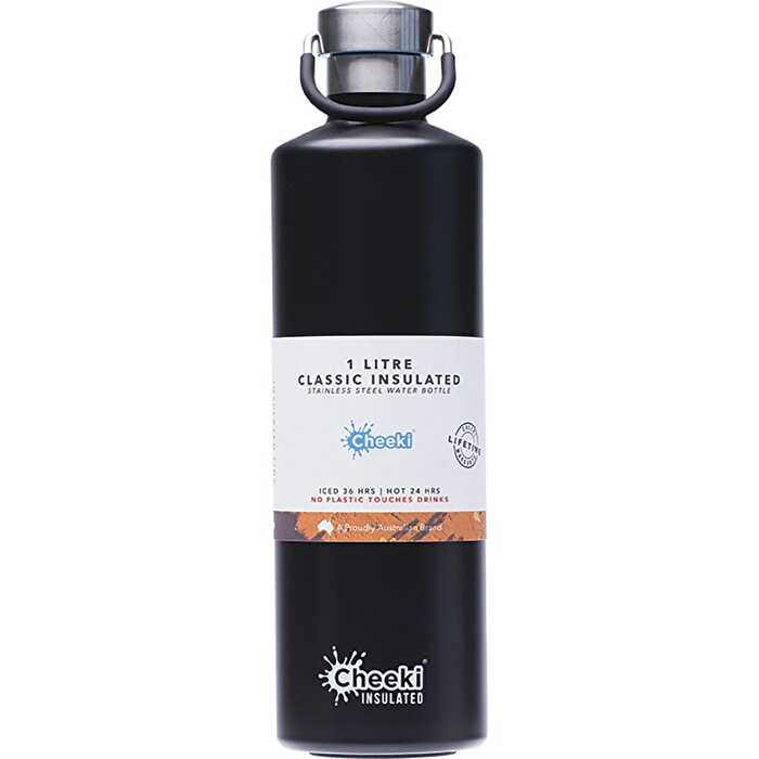 Cheeki Insulated Bottle Classic Matte Black (Large) 1000ml