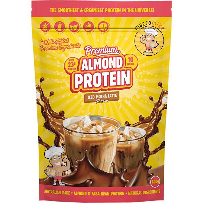 Macro Mike Premium Almond Protein Iced Mocha Latte 400g
