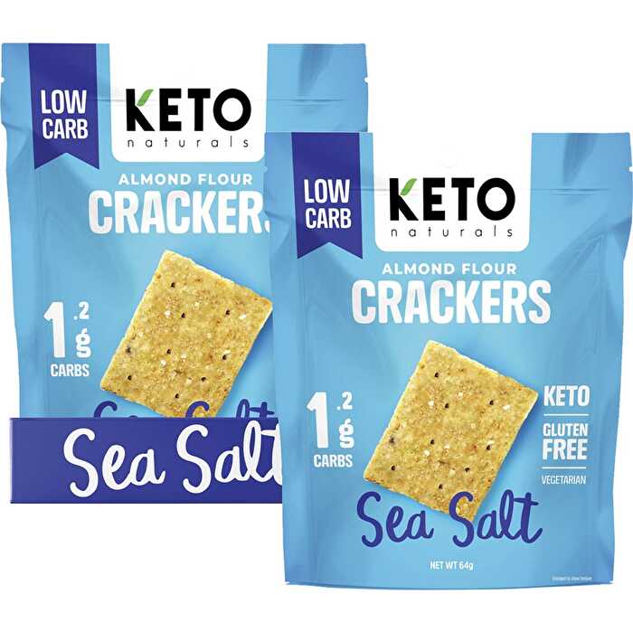 Keto Naturals Almond Flour Crackers Sea Salt 8x64g 9,674円