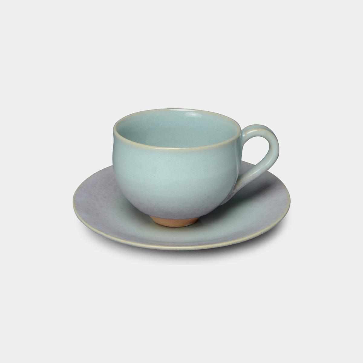コーヒーカップ HiBiKi 月白 食器 ギフト おしゃれ 高級 陶器 |8x6.5cm 200mlブルー 京焼・清水焼 日本製 国産 職人 大日|海外 手土産 モダン 和食 洋食 日本茶 コーヒータイム|結婚祝い 新築祝い 新居祝い 誕生日 還暦祝い 米寿 プレゼント