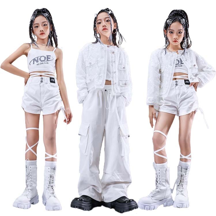 楽天市場】女の子 演出服 ダンス 白 セットアップ フード付き 楽天市場】女の子 演出服 ダンス 白 セットアップ フード付き