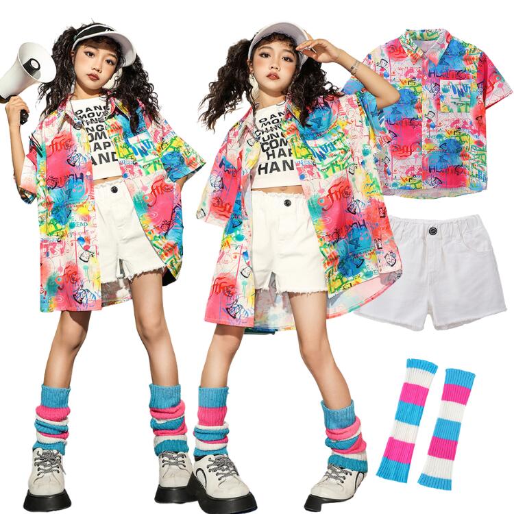 楽天市場】P5倍 柄シャツ カラフル ダンス衣装 レッグウォーマー