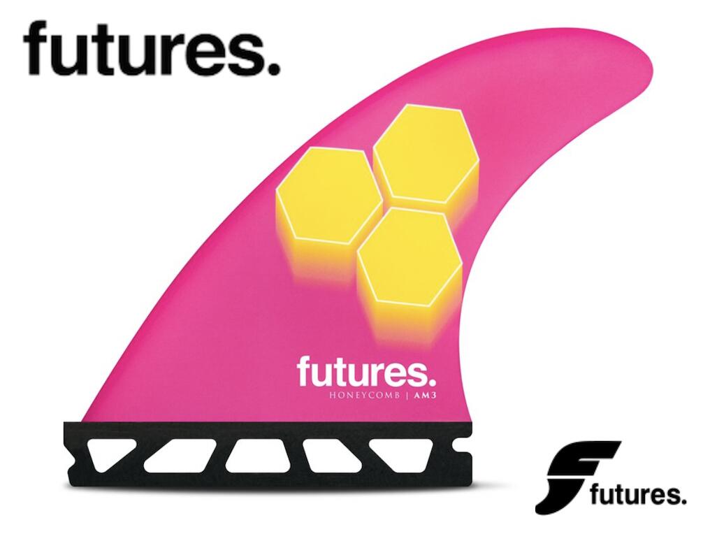 futures HONEYCOMB AM3 サーフボードフィン 3枚セット AM3 Honeycomb - Rake Surf Fins - Futures Fins US