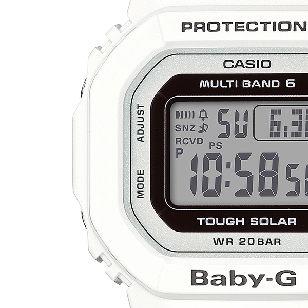 Baby G ベビーg スクエア 樹脂バンド レディース デジタル 電波ソーラー ホワイト Bgd 5000u 7jf 腕時計 国内正規品 カシオ