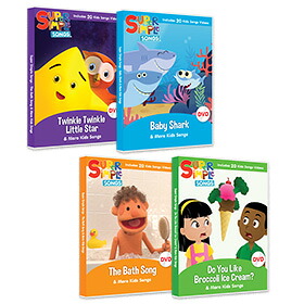 送料無料！【スーパーシンプルソングス DVD キッズソングコレクションDVD4枚セット】 Super Simple Songs DVD - Kids Song Collection - 4 DVD set