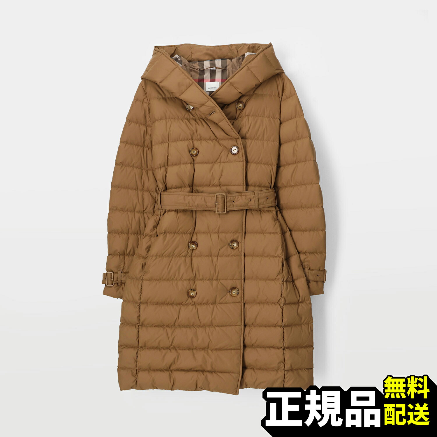 【新品 決まり品】 関税込み バーバリー BURBERRY WITLEY  ロング 前掛け 落ち込むボンネット付き添い人厚地の外套 レディース アウター 赤銅色系 80911101 落ち込む上衣 レディースファッション-コート・ジャケット