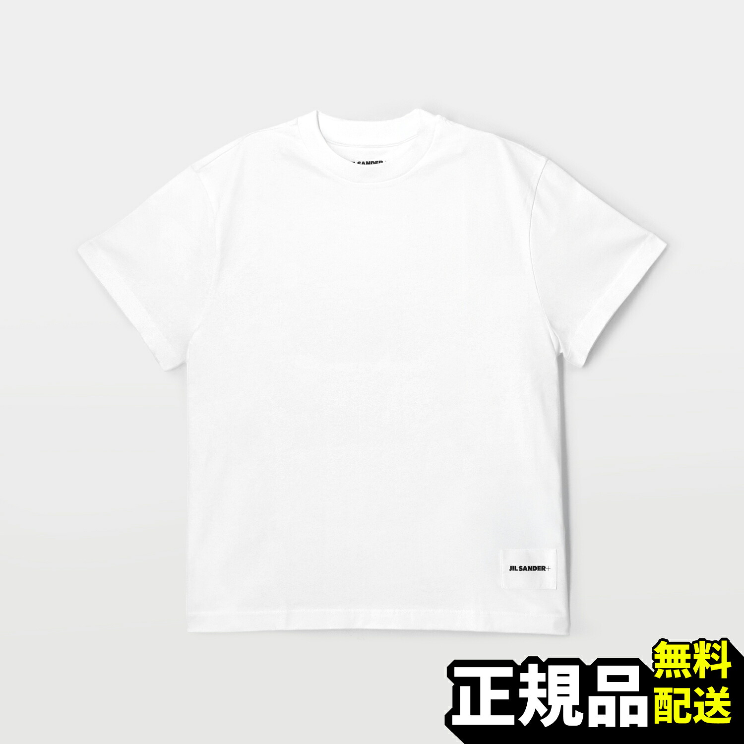 【新品 正規品】関税込み JIL SANDER ジルサンダー Tシャツ レディース 半袖 ロゴT コットン クルーネック ホワイト J40GC0001 J45048 100