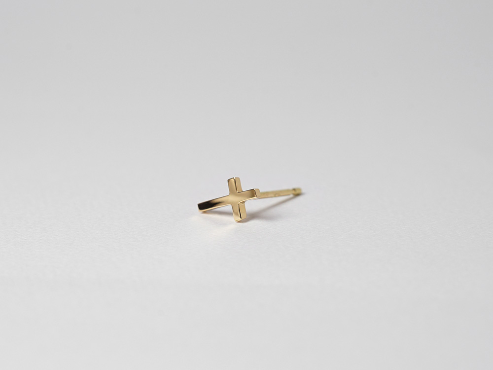 ピアス18kK1818金ゴールドレディース女性用ジュエリーアクセサリーギフトプレゼント贈り物両耳用金属アレルギー安心人気日本製国産プラチナ可送料無料K18ベイビークロスピアスラパRAPA+