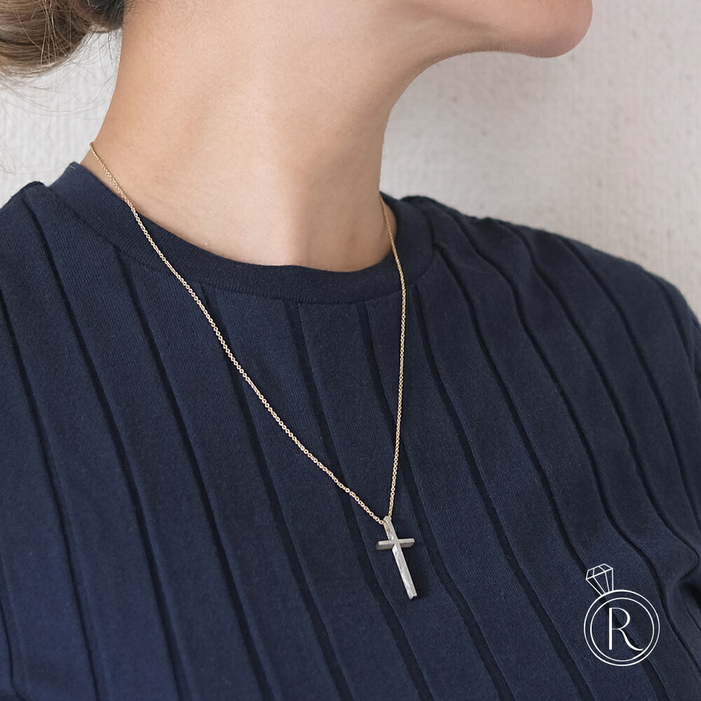ペンダントトップ 18k K18 18金 ゴールド プラチナ Pt レディース ネックレス メンズ ジュエリー アクセサリー バイカラー ハーフ&ハーフ 男性用 地金 Pt900 コンビカラー プレゼント 金属アレルギー K18/Pt マニッシュクロス ペンダントトップ｜RAPA plus