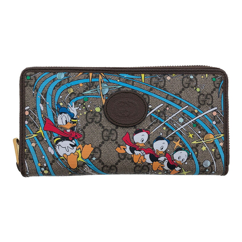 中古 財布 ケース ジップアラウンド コラボ グッチ ディズニー ドナルドダック グッチ ラウンドファスナー Disney Disney ウォレット Gucci 財布 長財布 The Gold ショッピング Gucci 財布 札幌 狸小路店 現品限り 残り1個