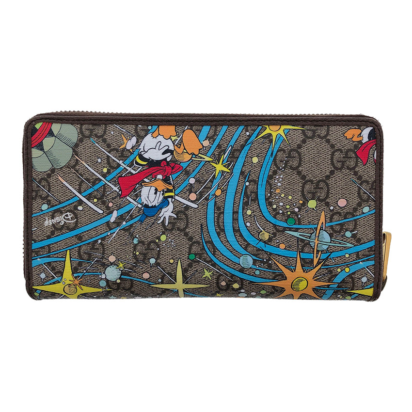 中古 Gucci 財布 ディズニー コラボ ドナルドダック ジップアラウンド Disney ウォレット ラウンドファスナー Disney グッチ 財布 長財布 The Gold ショッピング Gucci 財布 札幌 狸小路店 現品限り 残り1個