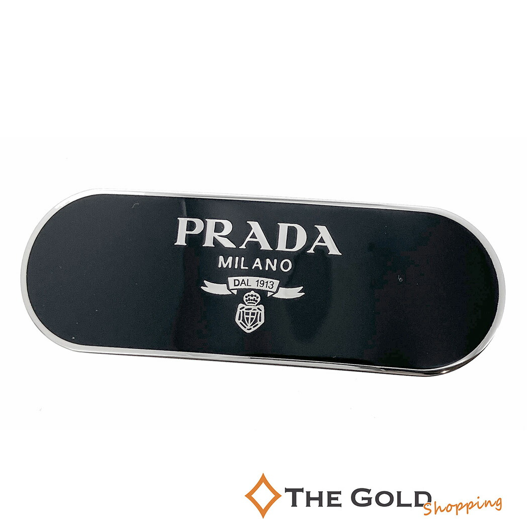 楽天市場】プラダ PRADA ブローチ レザー/プラスチック ブラック