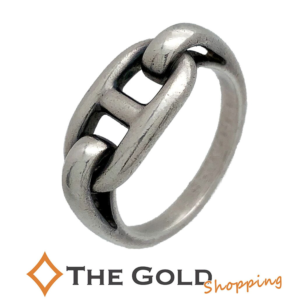 HERMES シェーヌダンクルリング #51 10号 925 シルバー レディース ジュエリー エルメス 【中古】｜THE GOLD ショッピング