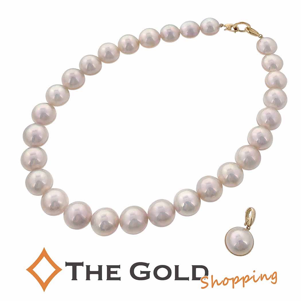 楽天市場】TASAKI【田崎真珠】K18YG マベパール付ネックレス 約45cm/約