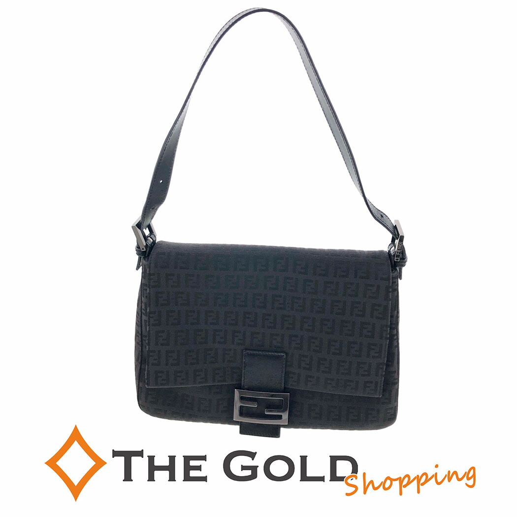 Fendi マンマバケットズッキーノ ロゴプリント ショルダーバッグ 中型 Fendi マンマバケットズッキーノ ロゴプリント ショルダーバッグ 中型