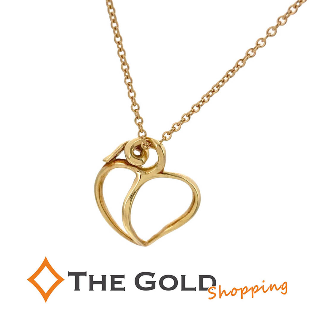 Tiffany&Co. アップルハートリーフネックレス 750 YG イエローゴールド レディース ジュエリー ティファニー 【中古】｜THE GOLD ショッピング