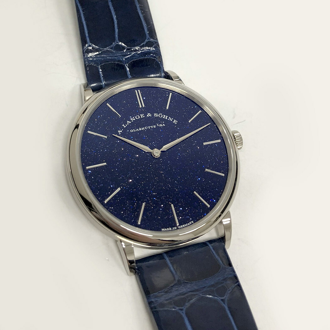 中古 ランゲ ゾーネ サクソニア フラッハ コッパーブルー 21年2月 国内 39mm 磨き済 手巻き K18 750 5 086 Ls53ax Lange Sohne 腕時計 メンズ 男性用 Christine Coppin Com