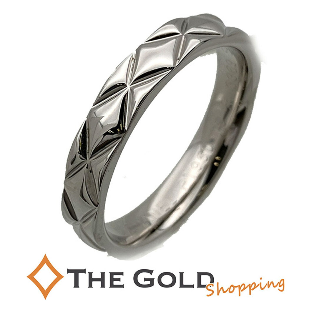 【Pt950】リング1点　CHANELマトラッセ　プラチナ ダイヤ付き 楽天市場】シャネル マトラッセリング 1P ダイヤモンド #52 リング