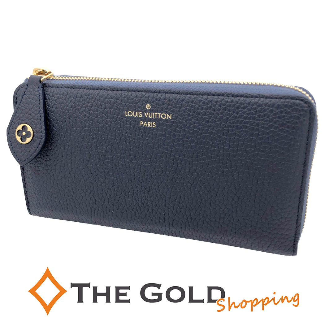 LOUIS VUITTON ポルトフォイユコメット M83653 トリヨンレザー ブルーマリーヌ L字ファスナー長財布 レディース ルイヴィトン 【中古】 p2505