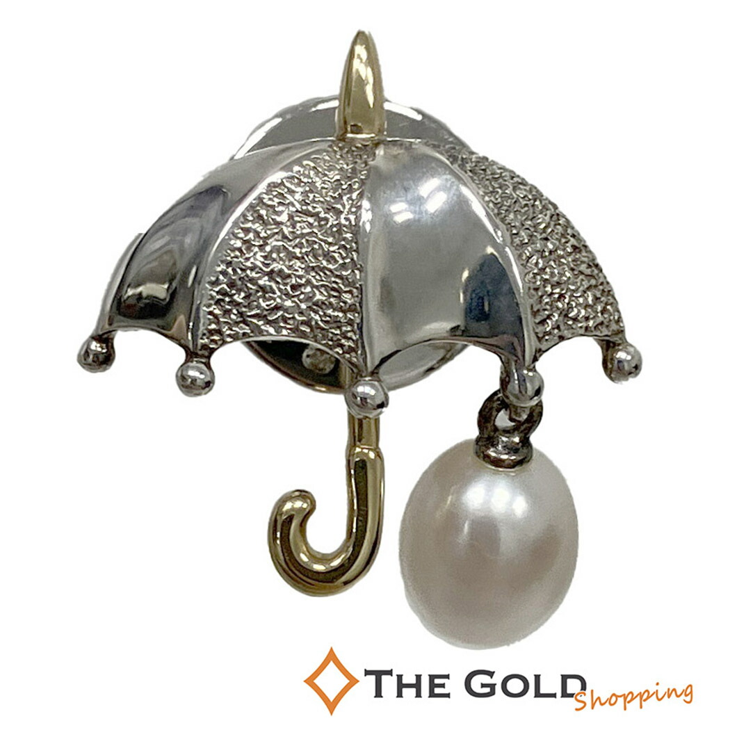 楽天市場】ミキモト MIKIMOTO ピンブローチパールブローチ 傘モチーフ