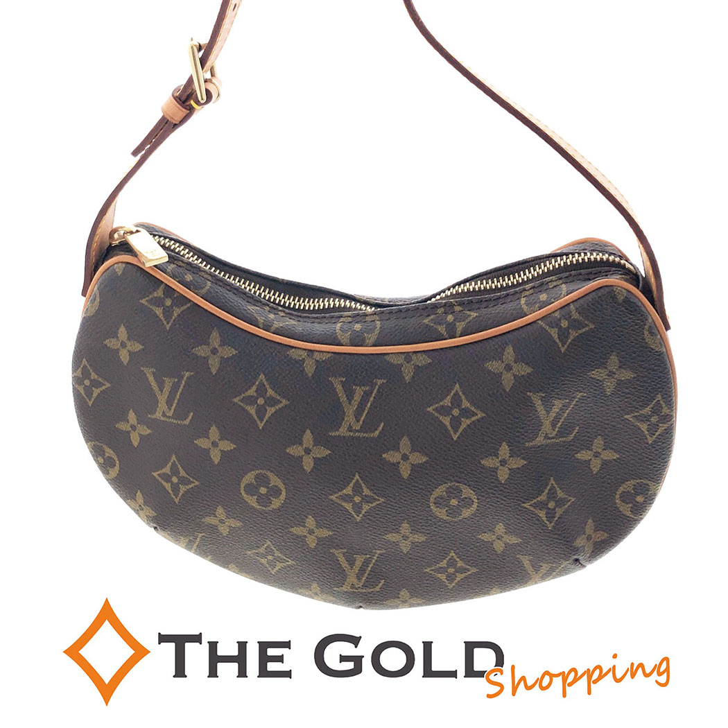 ルイヴィトン ポシェットクロワッサン M51510 モノグラム キャンバス ブラウン ワンショルダーバッグ LOUIS VUITTON 【中古】 p2604｜THE GOLD ショッピング