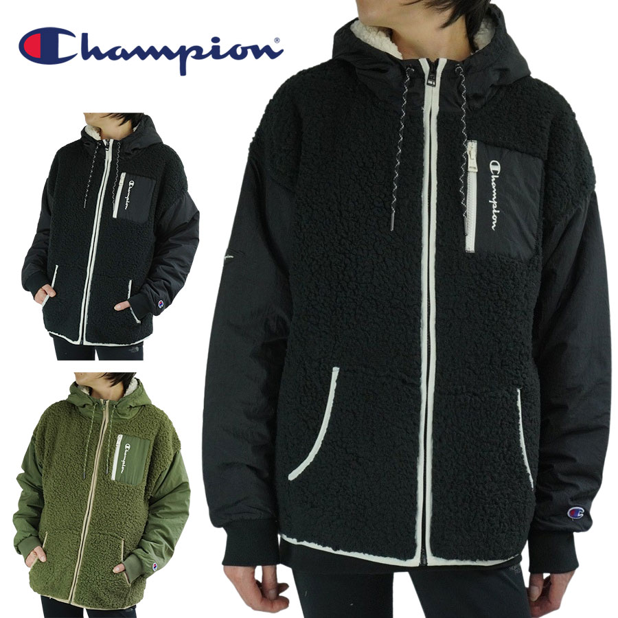\u003cBR\u003eはやりっ子 CHAMPIONレディース 上衣\u003cBR\u003eJ59248 SHERPA BOA NYLON ZIPUP JACKET\u003cBR\u003eシェルパ ボア ナイロン ジップアップ 上衣\u003cBR\u003e BLACK(黒いこと) GREEN(緑であること)\u003cBR\u003eお上さん用 毛皮 フリース 厚地の外套 アウター 緑 黒 ロゴタイプ