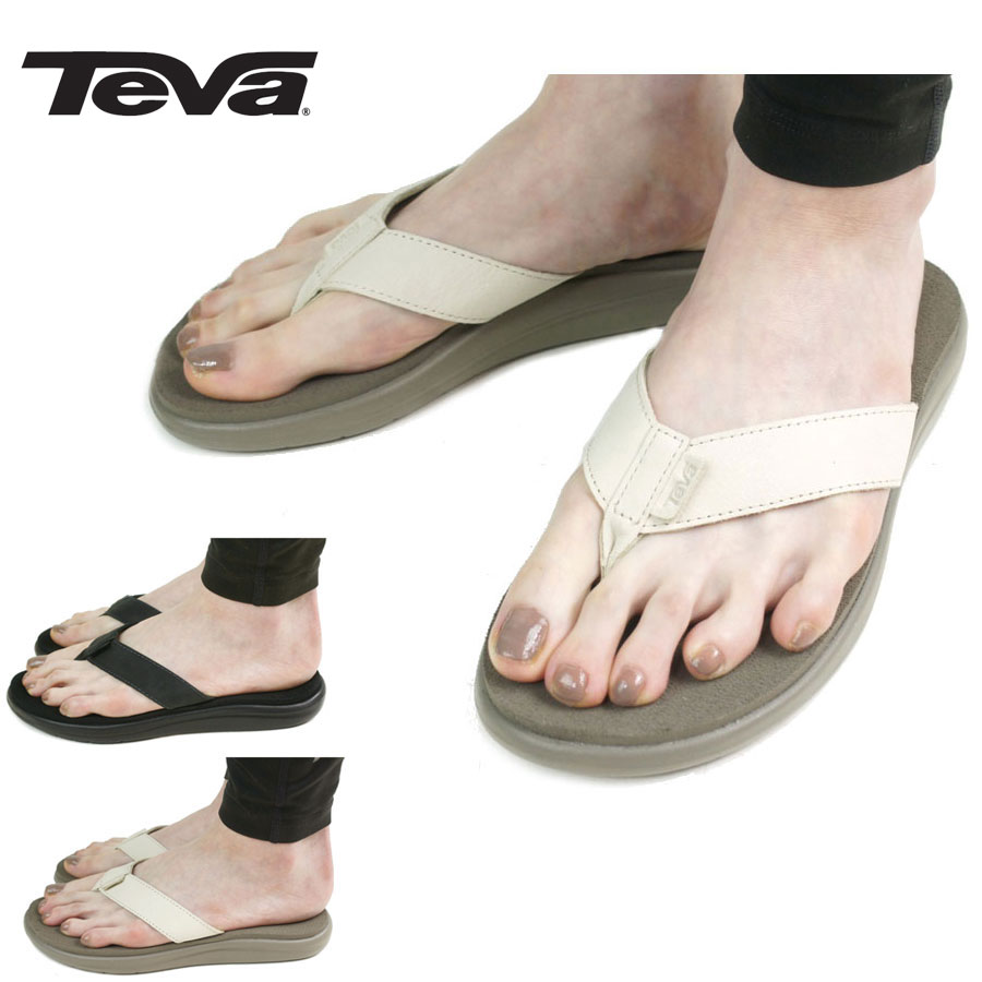 Teva テバw Voya Flip Leatherレディース ボヤ フリップ皮匣black 墨ぞめ Birch バーチ ウィメンズ サンダル 革 モカション 姦物 白妙 Barlo Com Br