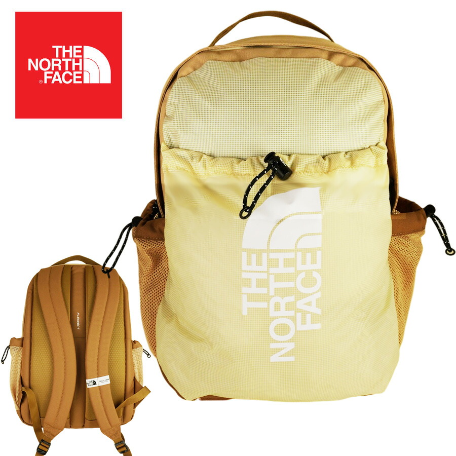 ノースフェイス THE NORTH FACE男女兼用 バックパックボザーバックパック BOZER BACKPACKベージュ オフホワイト ロゴ リップストップリュック キッズ USA企画 アウトドア キャンプ トラベル 旅行｜THE MATERIAL WORLD