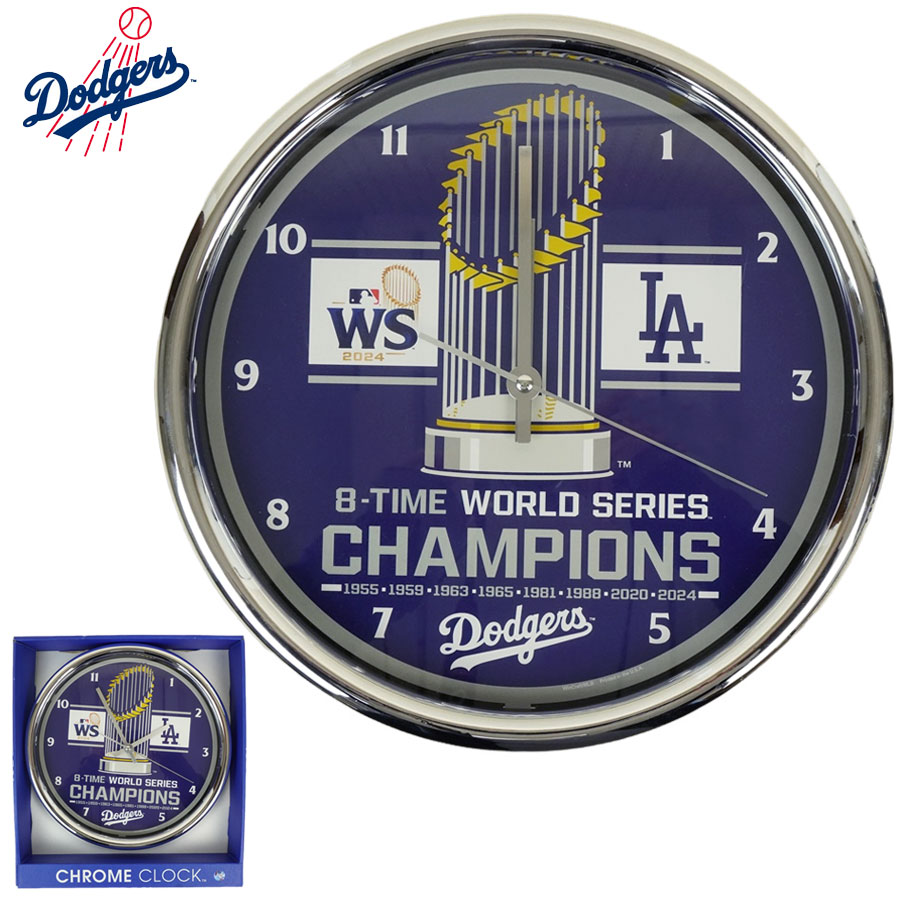 楽天市場】ロサンゼルス ドジャース公式グッズ壁掛け時計