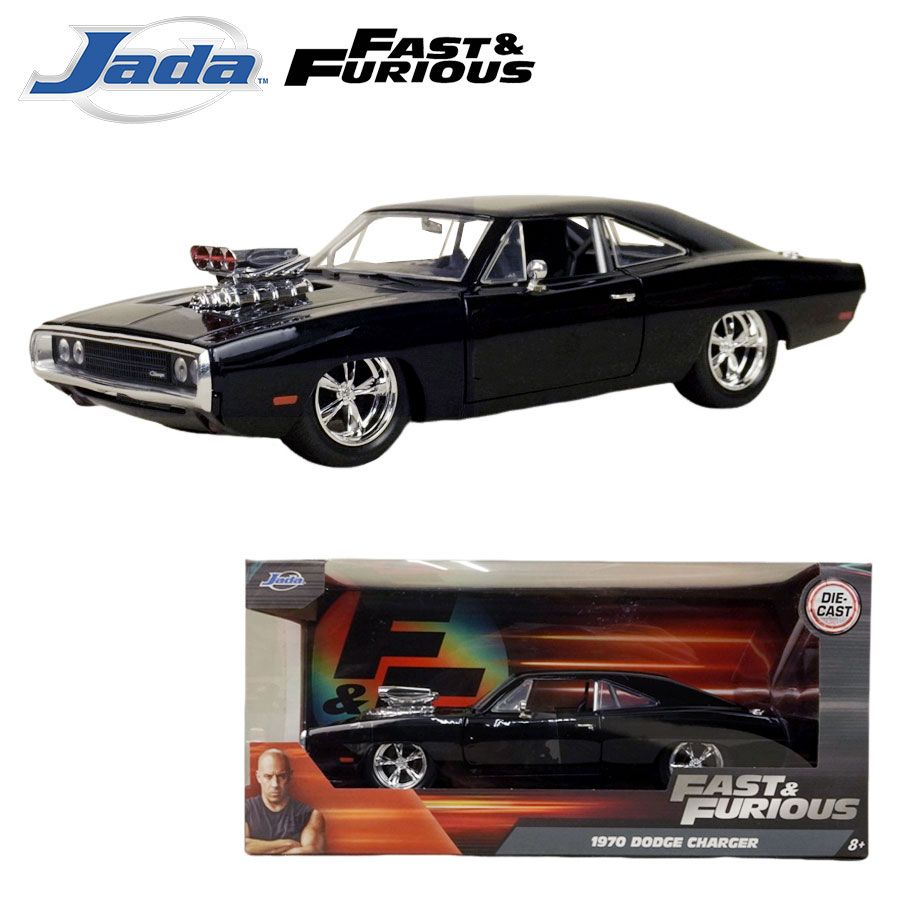 ダイキャスト 1/24 箱入り ミニカー FAST&FURIOUS 1970 DODGE CHARGER DIE-CAST JADATOYS ワイルドスピード ドム ダッチ チャージャー 黒 ローライダー シェビー ビンテージ 車 アメ車 インテリア ガレージ ジャダトイズ 映画