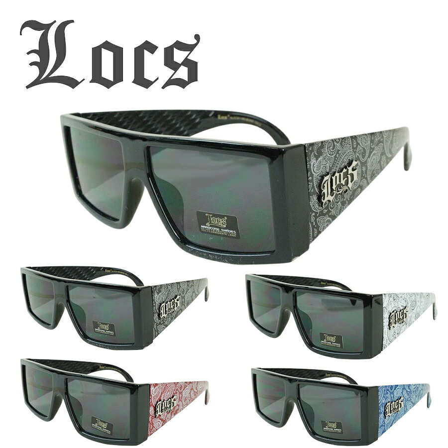 659円 トラスト メンズ サングラスLOCS ローク ロックス8LOC91160 BANDANA SUNGLASS バンダナサングラスBLACK  BLUE ブラック ブルー BLACK RED レッド WHITE ホワイト 黒 西海岸