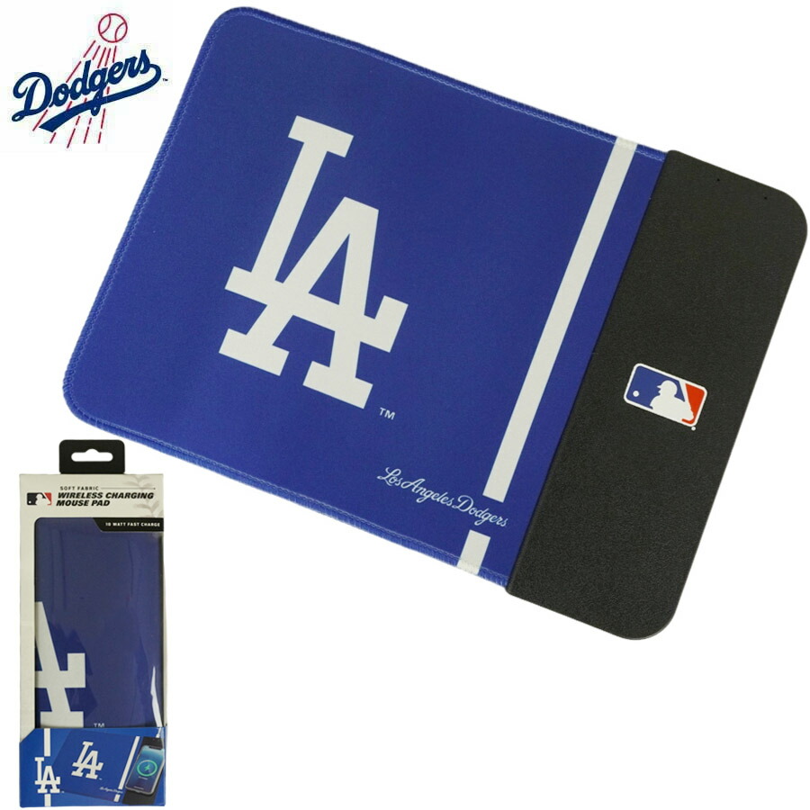 ロサンゼルス ドジャース公式グッズワイヤレス チャージング マウスパッド USB付きWIRELESS CHARGING MOUSE PAD大谷翔平 LA DODGERS メジャーリーグロゴ 野球 オフィシャルグッズ パソコン アクセサリー画像